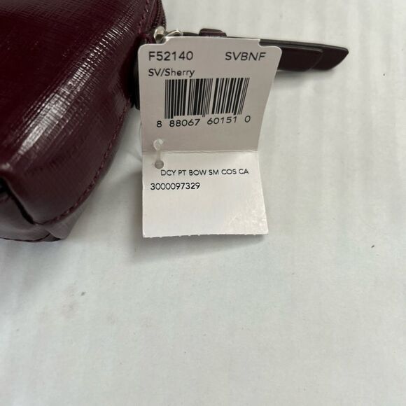 Coach Darcy Patent Leather Bow Small Cosmetic Case - Picture 9 of 10